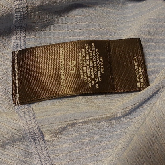 The North Face Activewear Striped Petal Sleeve Tee Women’s Large, Periwinkle - Picture 13 of 16